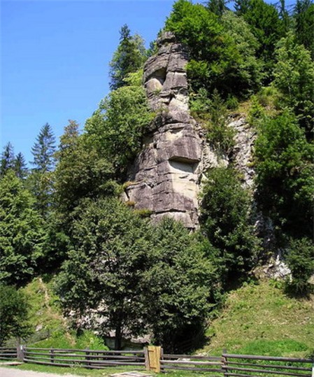 Image - The Zakamianila Bahachka (Petrified Rich Woman) Rock near Vyzhnytsia, Chernivtsi oblast.
